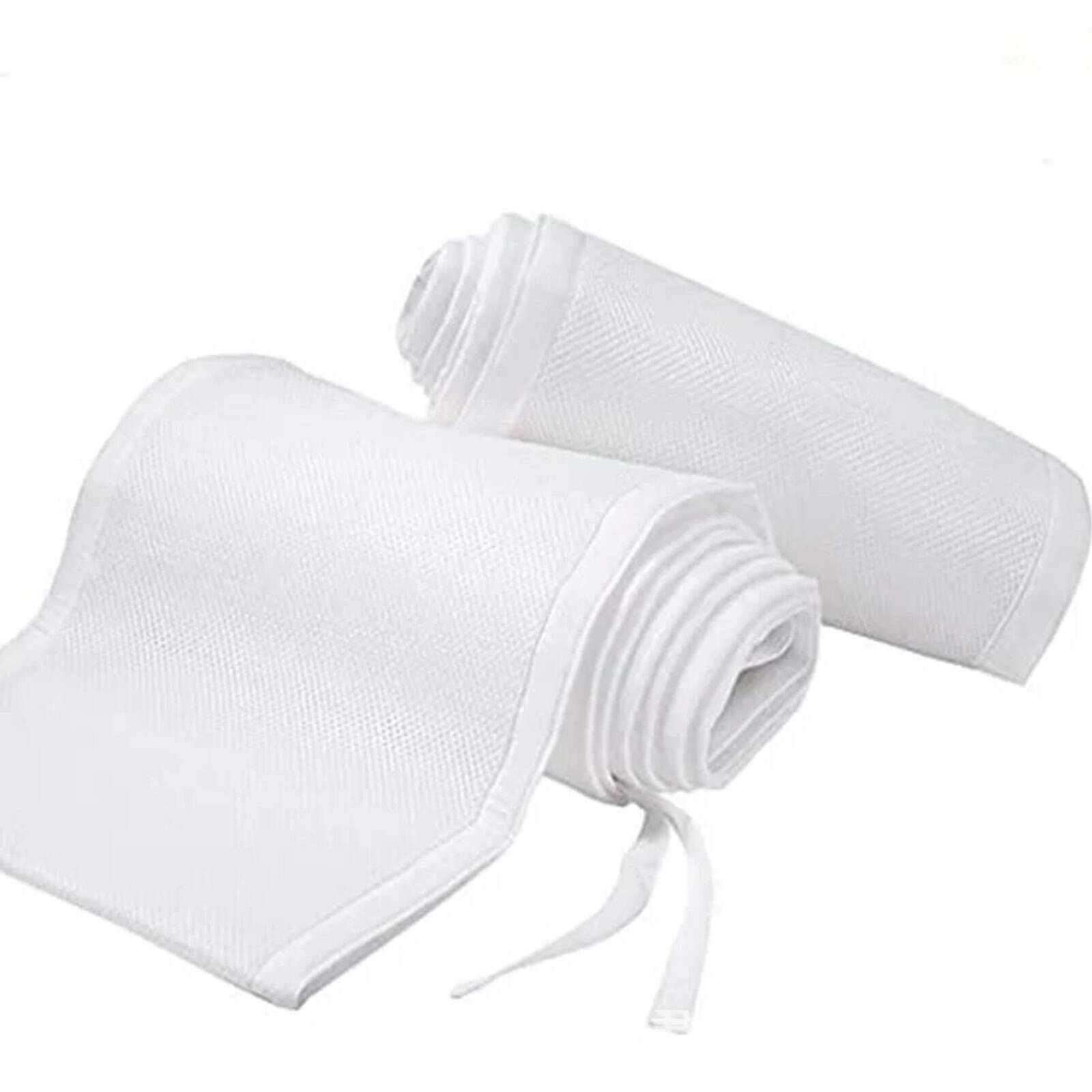 AUQ Crib Bumpers,Crib Bumpers Padded,Crib Padding for Sides,White